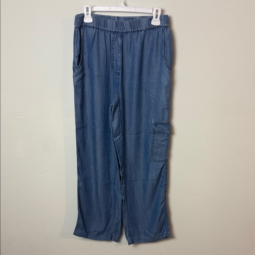 MULTIPLES Blue Chambray Pants ~ Small